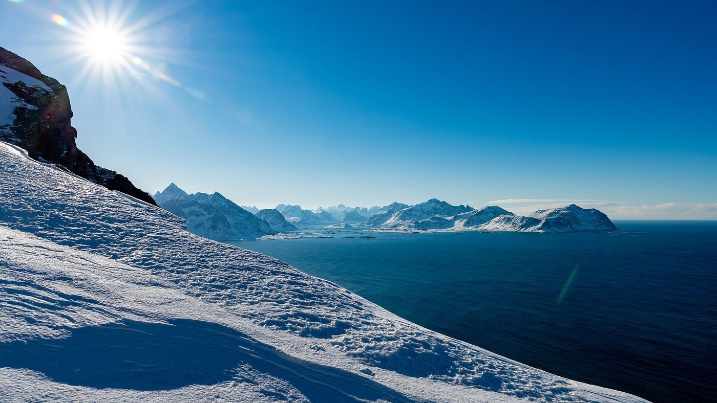 Winter landscape in Lofoten, Norway